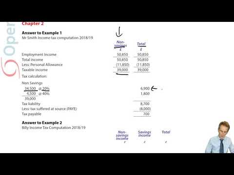 Income tax computation – Savings Income - ACCA Taxation (TX-UK) (FA2018)