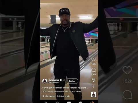 Chris Tucker at a bowling 🎳  ally bowled a strike 😳 #christucker