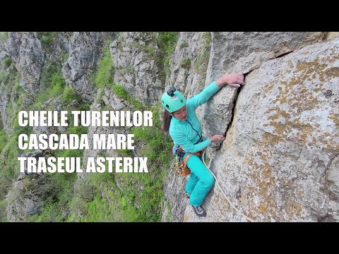 Cheile Turenilor, Cascada Mare, traseul Asterix, 6+, 2 LC