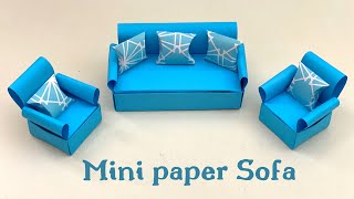 DIY MINI PAPER SOFA / Paper Crafts For School / Pa