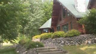 preview picture of video 'Buy Wisconsin Log Cabin on Prestigious Lake Front'