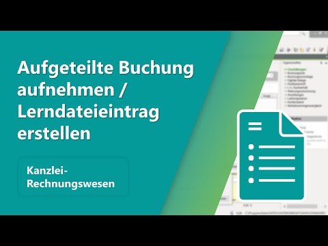 Aufgeteilte Buchung in Lerndatei aufnehmen oder aufgeteilten Lerndateieintrag erstellen