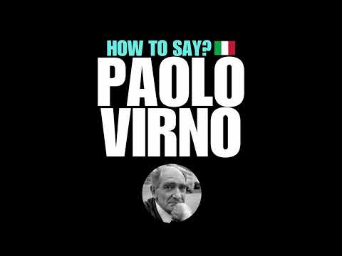 HOW TO PRONOUNCE PAOLO VIRNO CORRECTLY? NATIVE ITALIAN PRONUNCIATION