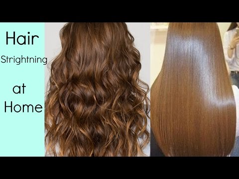 Hair Straightening at home, without Hair Straightener/heat (HINDI) Video