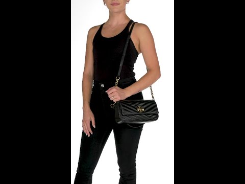 Kira Chevron Small Hobo Bag - Tory Burch - Sand Piper - Leather