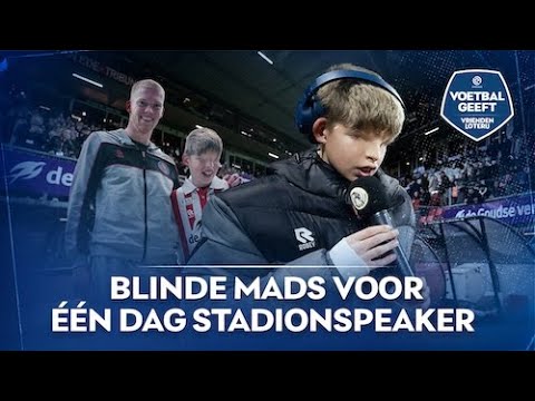 Sparta laat bijzondere wens van blinde Mads (12) uitkomen 🎙️ | Voetbal Geeft