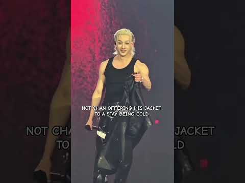 The way he noticed her shivering😭”#Straykids #bangchan #dominATEcelebrATE #concert #kpop #shorts#fyp