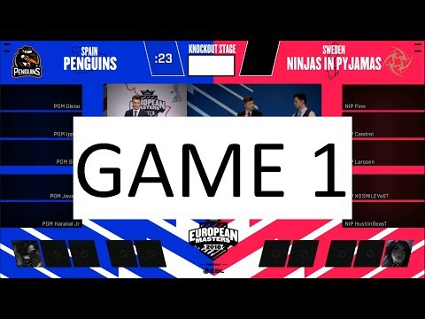 Penguins vs Ninjas in Pyjamas - Game 1 - EMS 2018 Knockout Stage