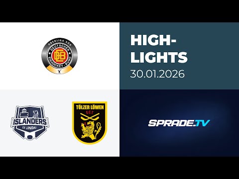 30.01.2026 - Highlights - EV Lindau Islanders vs. Tölzer Löwen