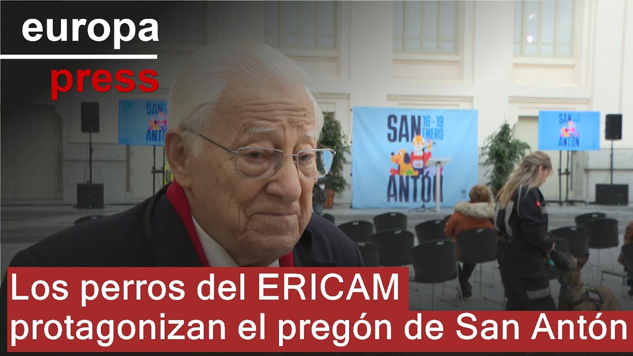 Los perros del ERICAM protagonizan el pregón de San Antón