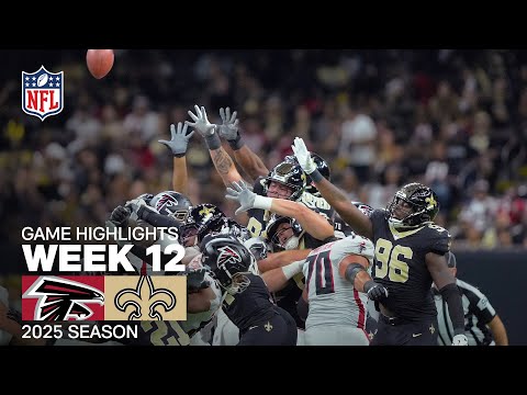 Atlanta Falcons vs. New Orleans Saints Game Highlights | NFL 2025 Season Week 12
