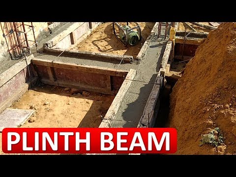 PLINTH BEAM CONSTRUCTION ON SITE (प्लिंथ बीम की ढलाई करना) Video