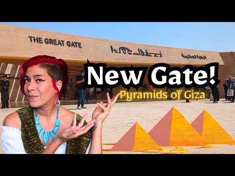 NEW ENTRANCE to Pyramids of Giza! The Great Gate | Egypt Vlog 308 | بوابة الاهرامات الجديدة