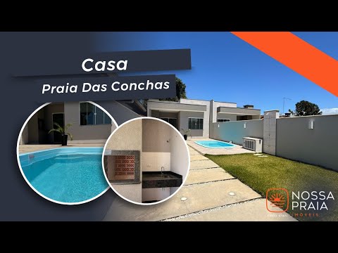 Vídeo - Casa com 3 dormitórios à venda, 80 m² por R$ 490.000,00 - Praia Das Conchas - Itapoá/SC - Casa em Praia das Conchas, Itapoá - à venda - Nossa Praia Imóveis