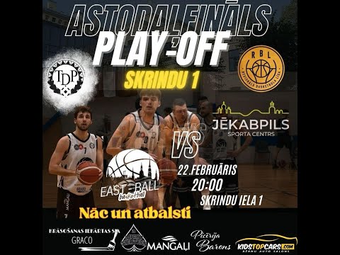 RBL 1/8 fināls: East-Ball/RTDP - Jēkabpils SC/Sedumi  (tiešraide) [22.02.2024]