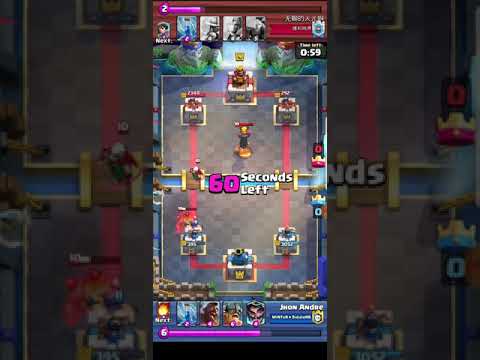 "Royal Giant-Hog Rider Deck" versus "Princess-Magic Archer Deck" - 3 Crowns Win