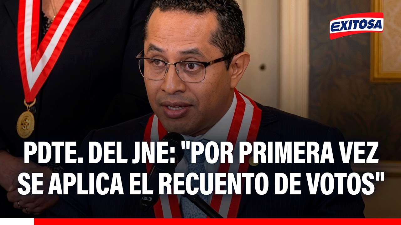 🔴🔵 Presidente del JNE: "Por primera vez se aplica el recuento de votos"