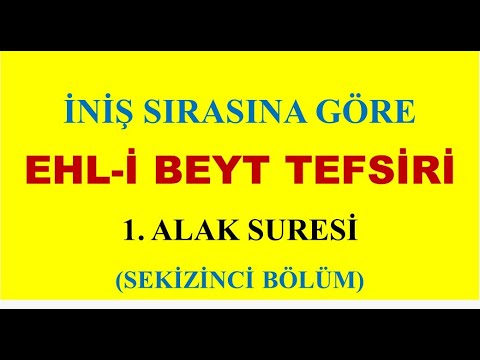Alak Suresi 8. Ders