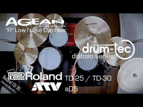 Roland TD-30 // TD-25 // ATV aD5 + Agean Low Noise Cymbals & drum-tec electronic drums