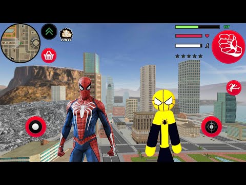 Mafia Spiderman Stickman Rope Hero New update #15 Android Gameplay