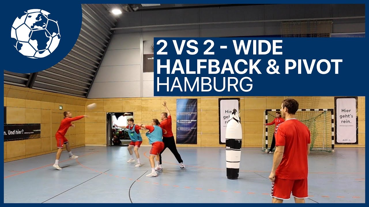 2vs2 - Halfback & Pivot - Handballtraining - Jansen | Handball inspires Hamburg