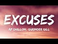 Excuses (Lyrics With English) - Ap Dhillon | Gurinder Gill | Intense
