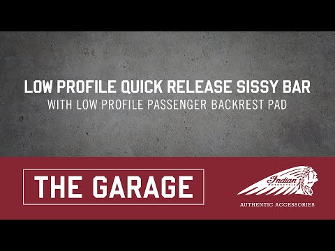 The Garage ft. Low Profile Quick Release Passenger Sissy Bar & Passenger Pads