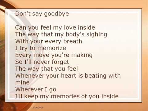 Dont say goodbye by Paulina Rubio