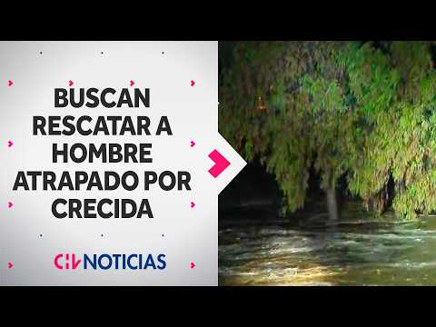 EMERGENCIA EN PUNITAQUI: Buscan rescatar a hombre atrapado por crecida de estero