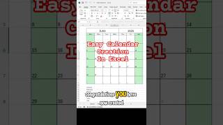 How to Create a Custom Calendar in Excel | Easy Step-by-Step Tutorial #excel #exceltricks
