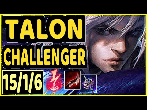 GISTICK (TALON) - 15/1/6 KDA CHALLENGER GAMEPLAY - EUW
