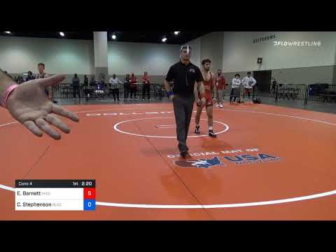 55 Kg Consolation Eric Barnett Wisconsin RTC Vs Carter Stephenson Black Fox Wrestling Academy