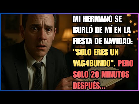 Mi hermano se burló de mí en la fiesta de Navidad: "Solo eres un vagabundo". Pero solo 20 minutos...