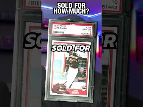 Tarjeta de béisbol TOPPS n.° 254 de OZZIE SMITH de 1981, valorada en eBay PADRES HOF PSA 10