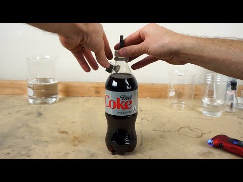 MENTOS in a CLOSED SODA BOTTLE—What Happens? Video