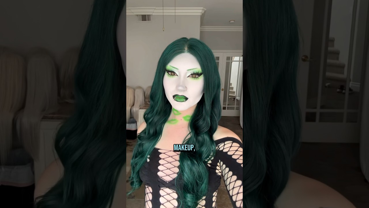 Green Goth Makeup 🍏