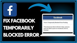 How To Fix Facebook Temporarily Blocked Error | Step By Step