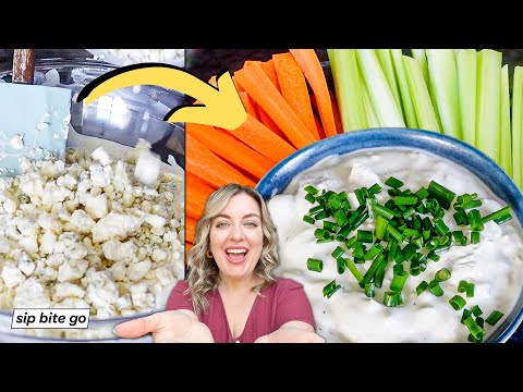 Easy Blue Cheese Dip Recipe For Wings (No Mayo)