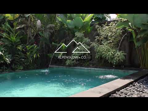 8 Hour Relax | Poolside Resort in Asia with Fountains 4K | Study Sleep Meditate Focus ASMR