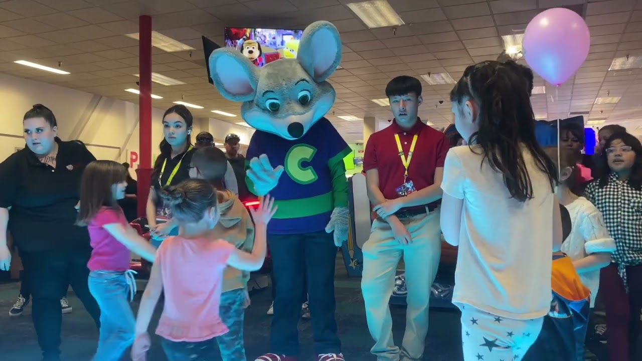 Birthday fun with Chuck E. Cheese