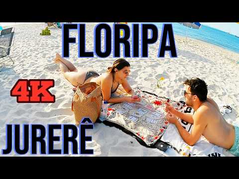 4K  ONTEM a QUARTA-FEIRA na PRAIA DE JURERÊ TRADICIONAL em FLORIANÓPOLIS. #floripa #praia #beach
