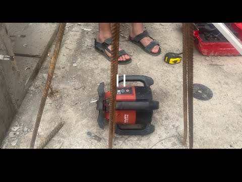 Hilti pr-30 HVS A12 работа на вертикальный поверхностях. Проверка установленной опалубки