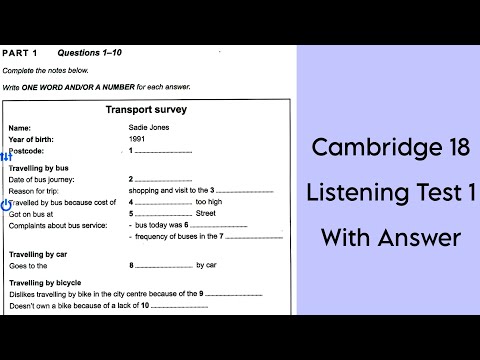 Cambridge 18 Listening Test 1 with answers | HD