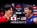 JAPAN Vs USA HIGHLIGHTS Men S VNL 2025