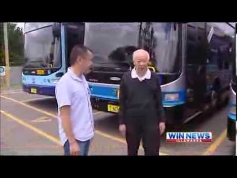 WIN News Illawarra - Dions Bus Service 90th Anniversary (2/12/2013)