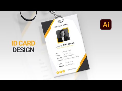 ID Card Design in Adobe Illustrator