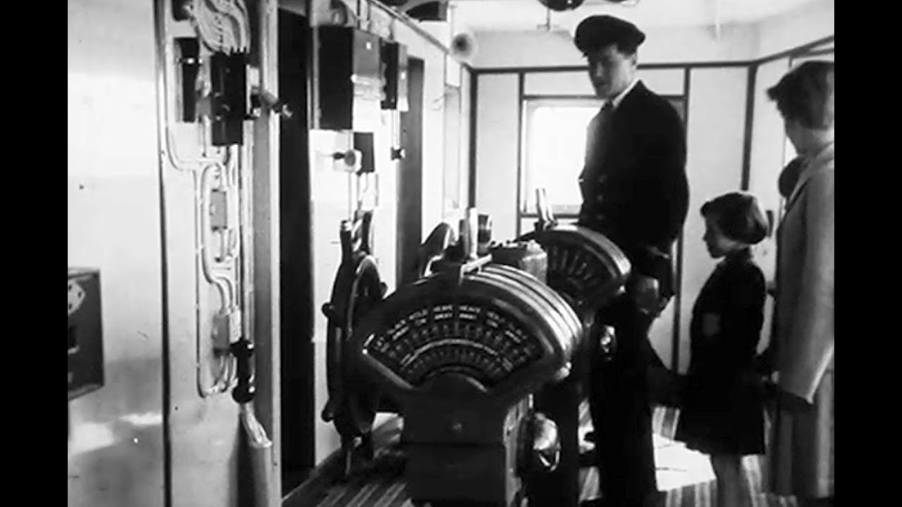 Touring the Cable Laying Ship 'CS  Recorder' 1950s, lost film 