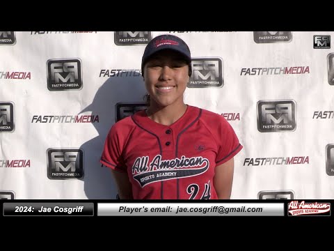 2024 Jae Cosgriff 3.87 GPA Athletic Outfielder and Shortstop Softball Skills Video - AASA Mortimer