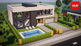 Step by step modern house minecraft