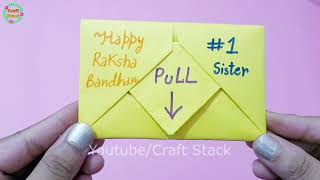 Raksha Bandhan Card for Sister with One Sheet | @CraftStack
